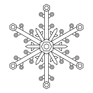 Easy Snowflake Mandala #1