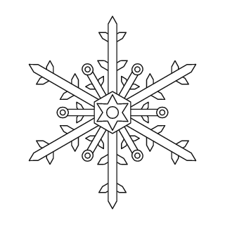 Easy Snowflake Mandala #10