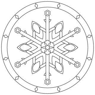 Medium Snowflake Mandala #1