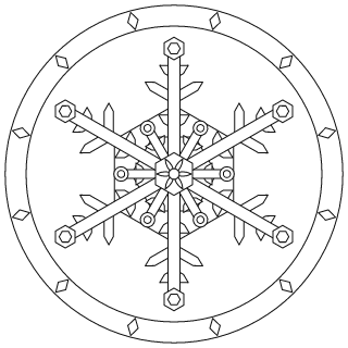 Medium Snowflake Mandala #2