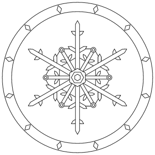 Medium Snowflake Mandala #5