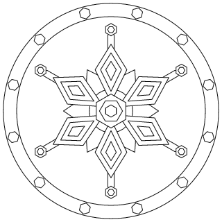 Medium Snowflake Mandala #6