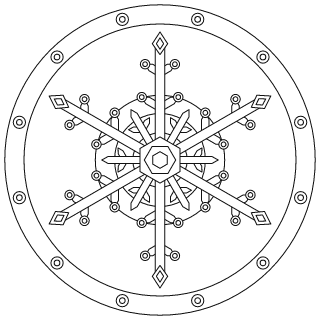 Medium Snowflake Mandala #7