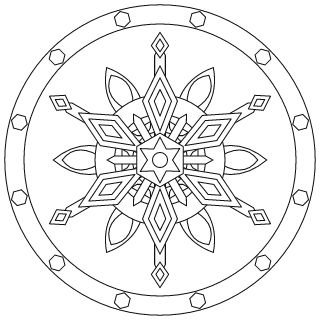 Medium Snowflake Mandala #8