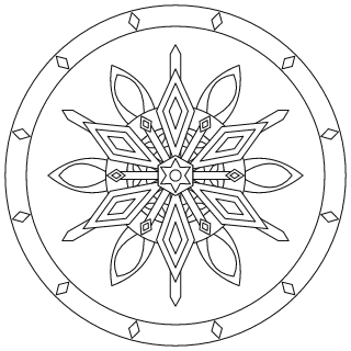Medium Snowflake Mandala #9