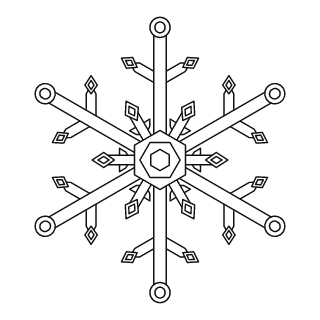 Easy Snowflake Mandala #2
