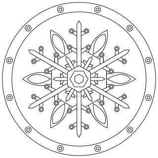 Medium Snowflake Mandala #10