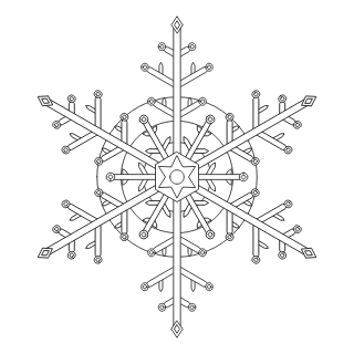 Hard Snowflake Mandala #1