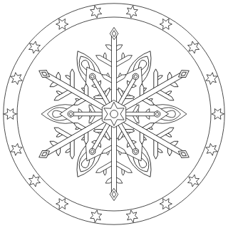 Hard Snowflake Mandala #2