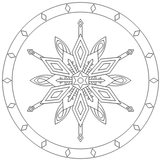 Hard Snowflake Mandala #3