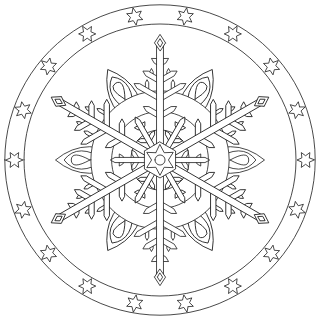 Hard Snowflake Mandala #4