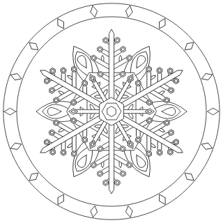 Hard Snowflake Mandala #5