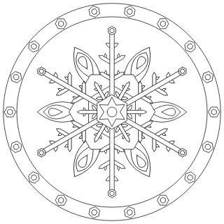 Hard Snowflake Mandala #6
