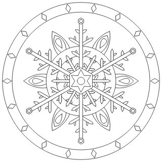 Hard Snowflake Mandala #7