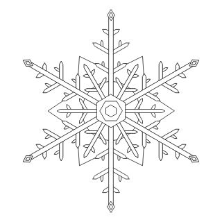 Hard Snowflake Mandala #8