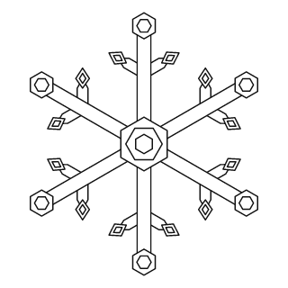 Easy Snowflake Mandala #3