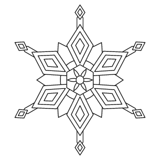 Easy Snowflake Mandala #4