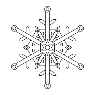 Easy Snowflake Mandala #5