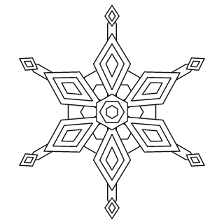 Easy Snowflake Mandala #6