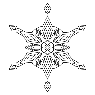 Easy Snowflake Mandala #7
