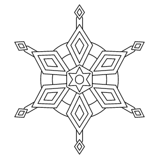 Easy Snowflake Mandala #8