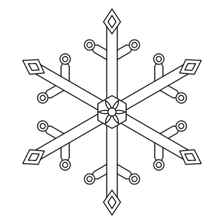 Easy Snowflake Mandala #9