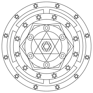 Medium Star of David Mandala
