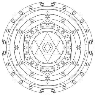 Hard Star of David Mandala