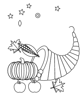 Cornucopia Coloring Page #2