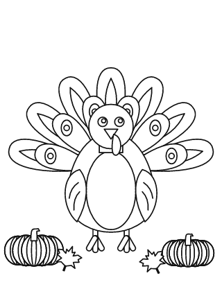 Thanksgiving Turkey Coloring Page #3