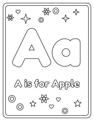 Letter A Coloring Page