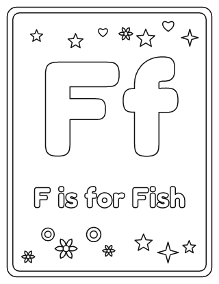 Letter F Coloring Page