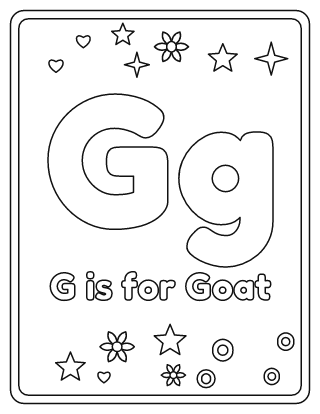 Letter G Coloring Page