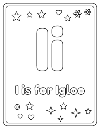 Letter I Coloring Page