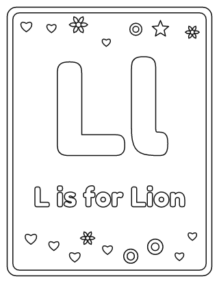 Letter L Coloring Page