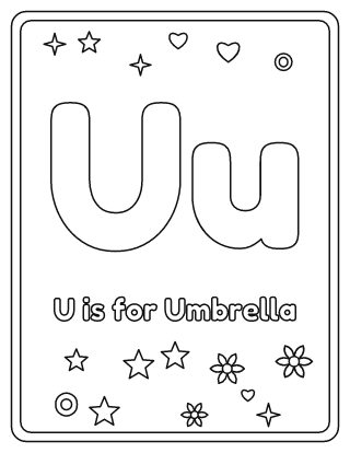 Letter U Coloring Page