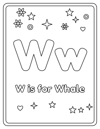 Letter W Coloring Page