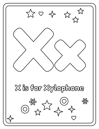 Letter X Coloring Page