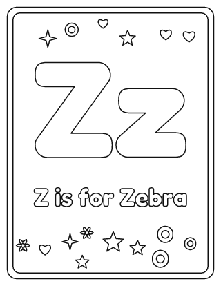Letter Z Coloring Page