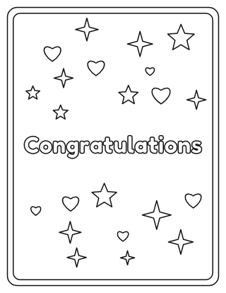 Congratulations Coloring Page