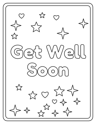 Get Well Soon Coloring Page