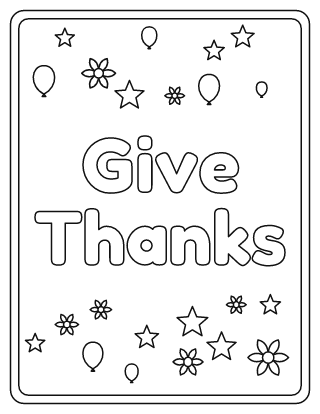 Give Thanks Coloring Page