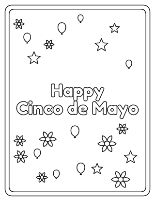 Happy Cinco de Mayo Coloring Page