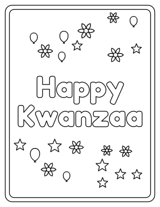 Happy Kwanzaa Coloring Page