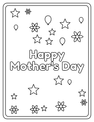 Happy Mother's Day Coloring Page