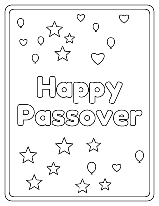 Happy Passover Coloring Page