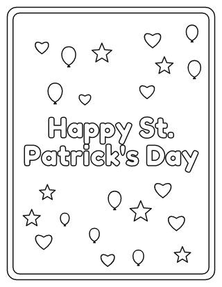 Happy St. Patrick's Day Coloring Page