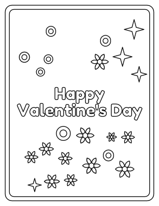Happy Valentine's Day Coloring Page