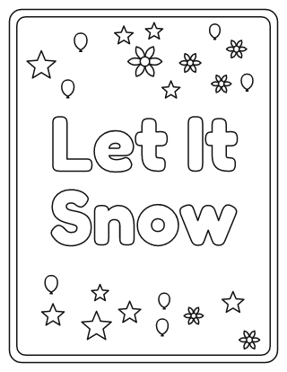 Let It Snow Coloring Page