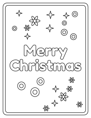 Merry Christmas Coloring Page